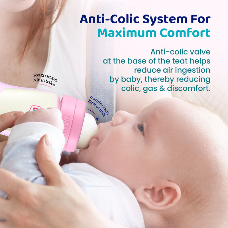 Feed Easy Pink Colored Narrow Neck Feeding Bottle (125 ml) image number 2